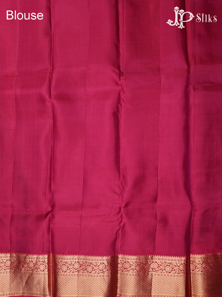 Purple And Pink Pure Silk Mixed Saree - G58