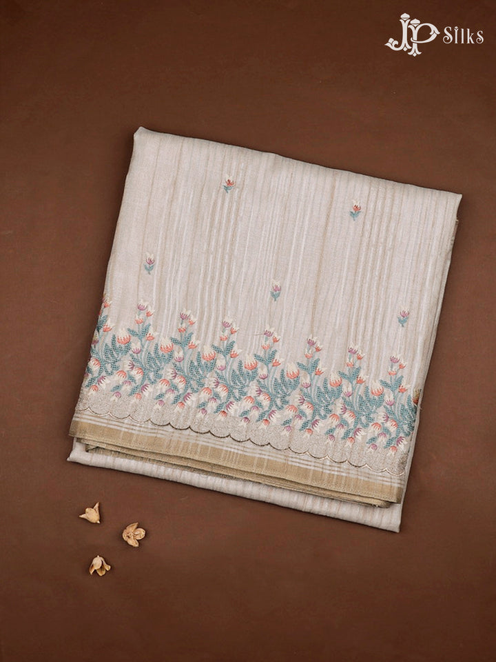Off-White Semi Tussar Saree - G182