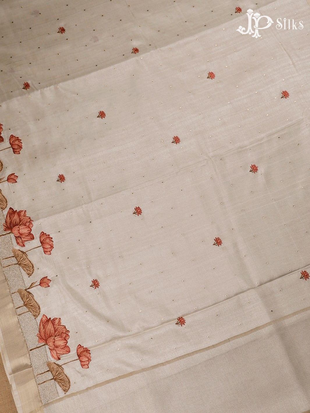 Off-White Semi Tussar Saree - G183