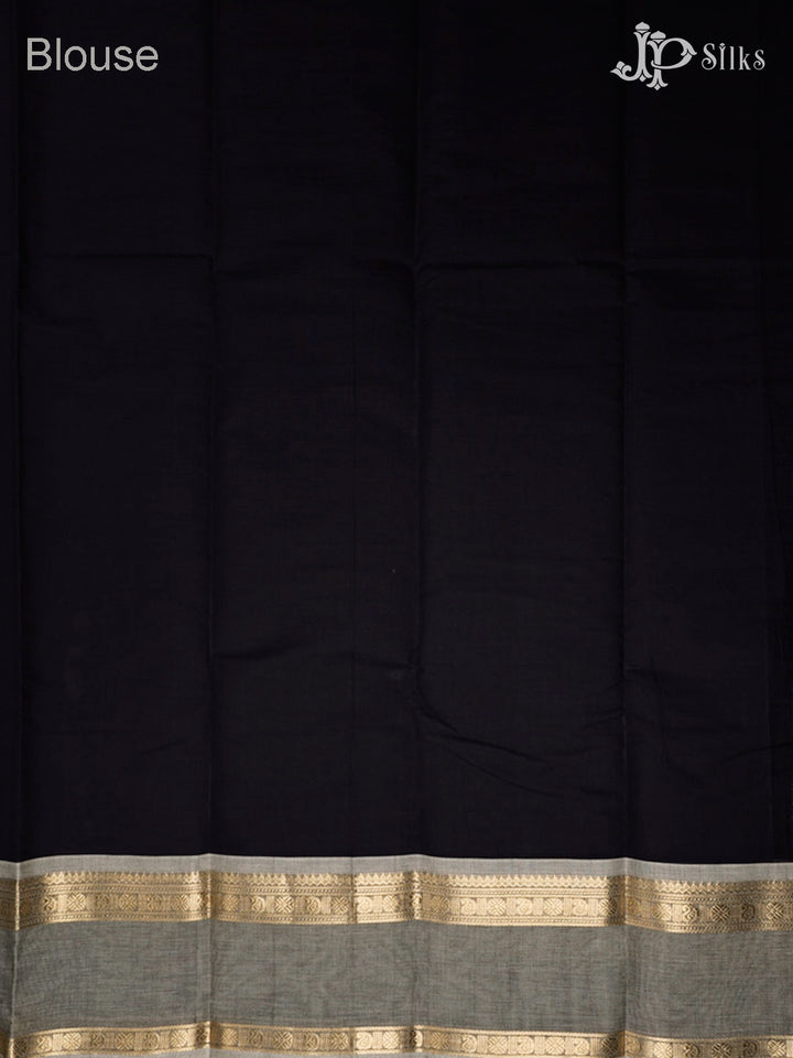 Black Kanchi Cotton Saree - F3642