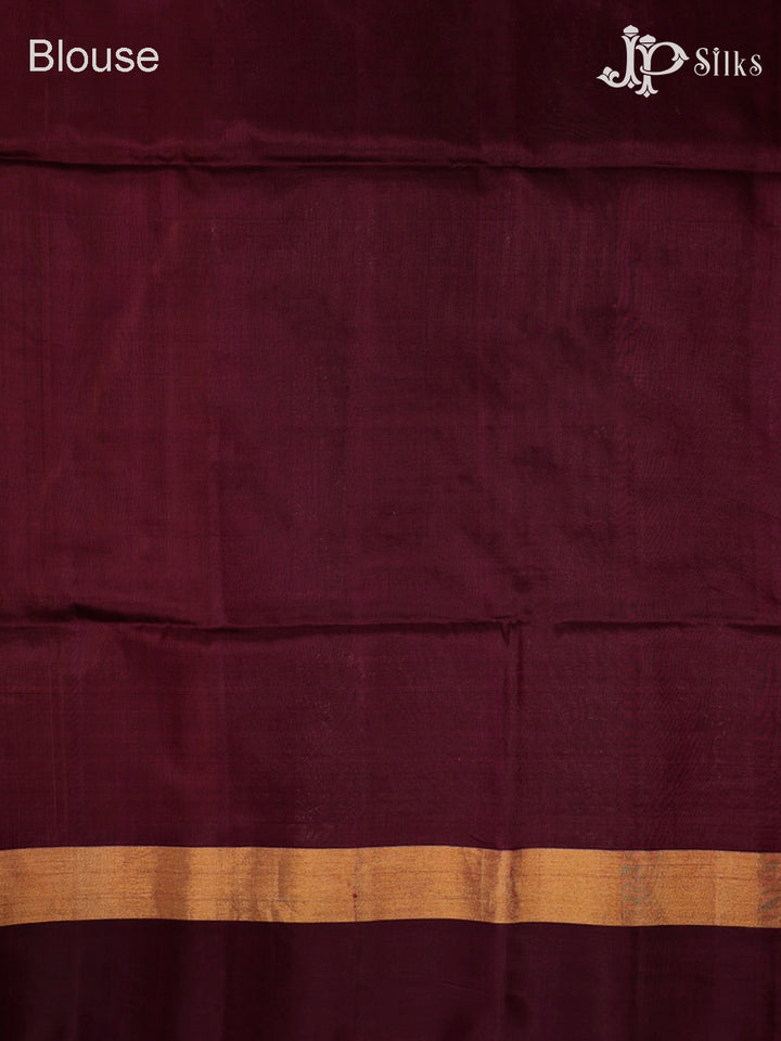 Orange And Maroon Soft Silk Saree - F2747