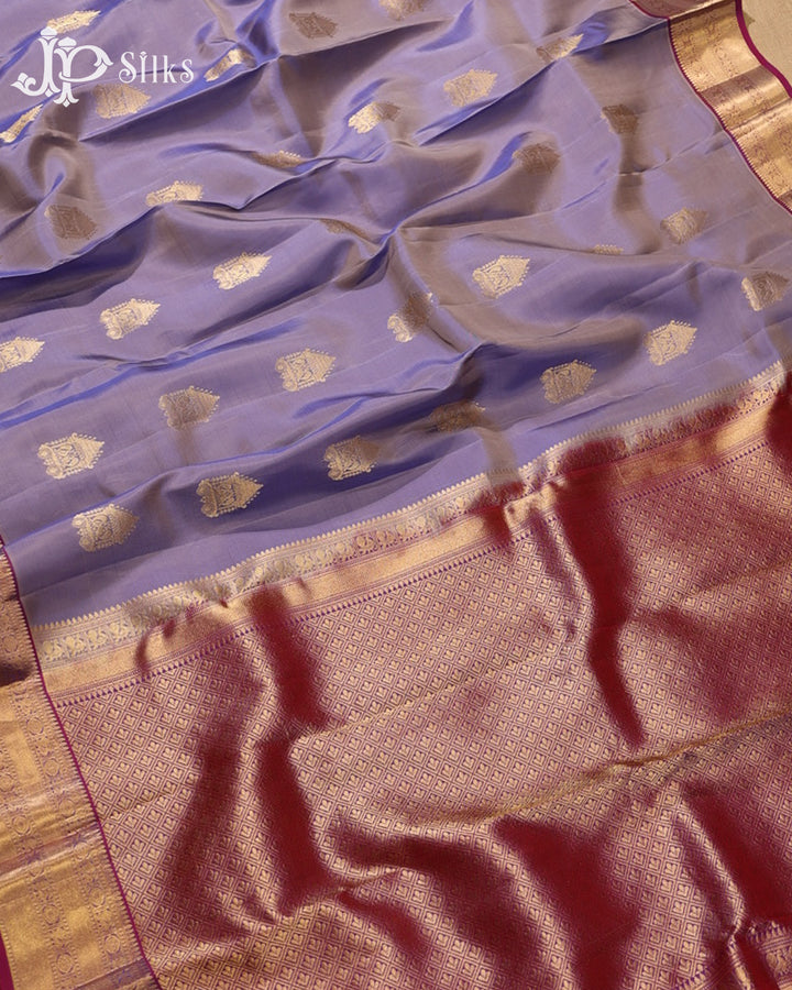 Dual Shade Purple & Magenta Pink Pure Silk Mix Saree - G926