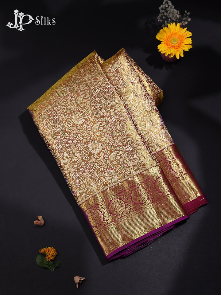 Deep Purple Kanchipuram Silk Saree - G862