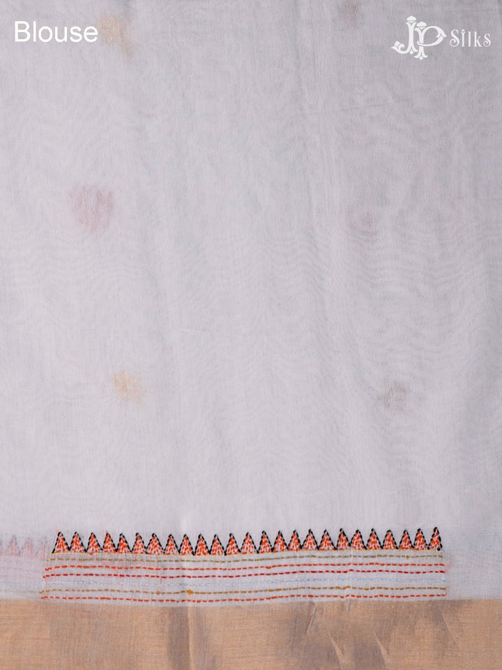 White Semi Tussar Saree - G26