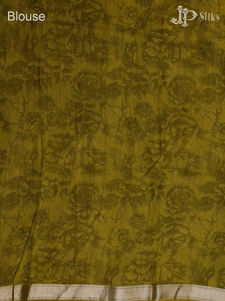 Mehendi Green Semi Tussar Saree - G35
