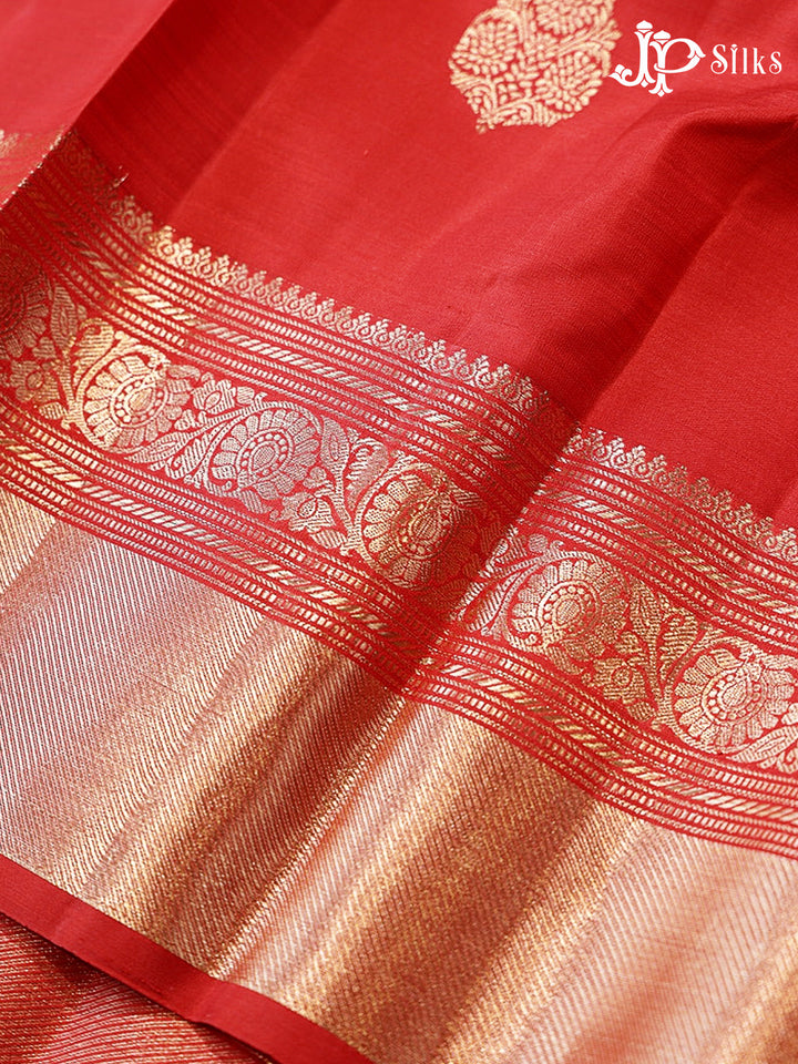 Tomato Red Kanchipuram Silk Saree - G847-view6