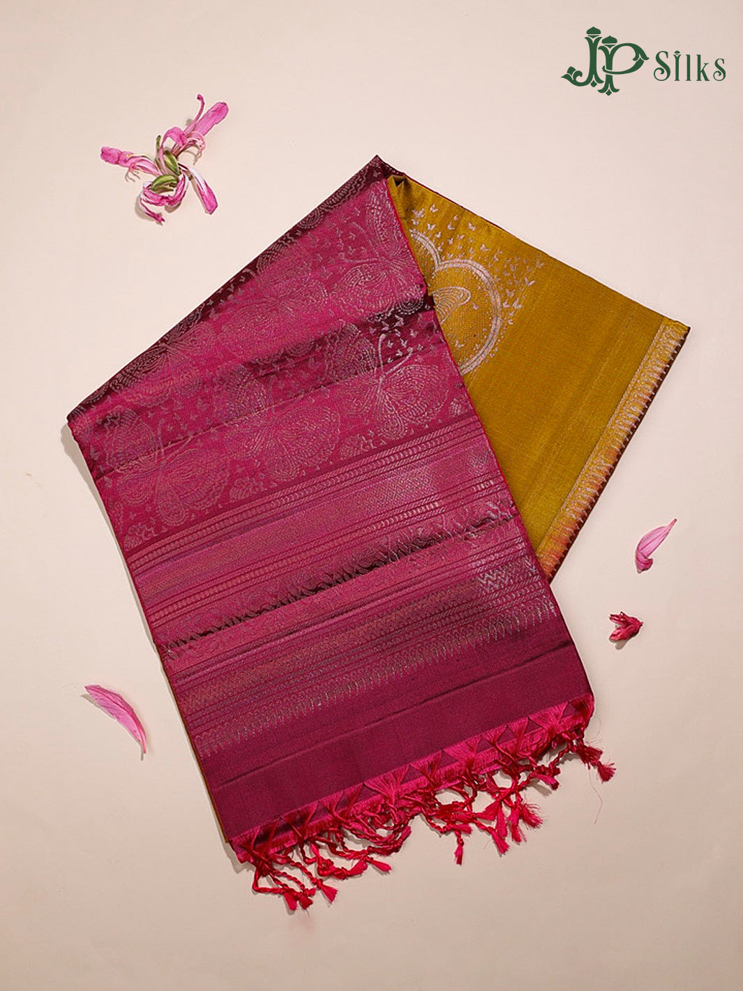 Copper & Dark Magenta Soft Silk Saree - F2916-view1