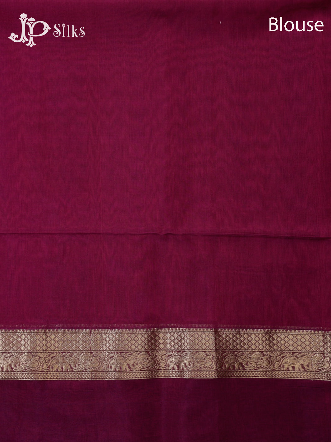 Reddish Pink & Deep Purple Kora Cotton Saree - G827-view7