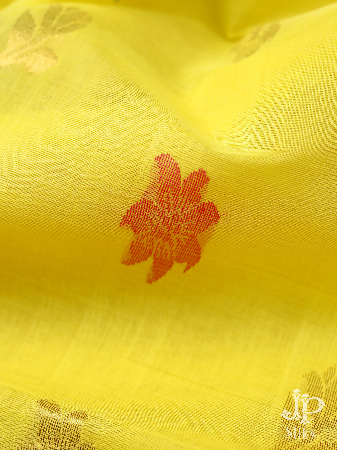 Yellow Venkatagiri Cotton Saree - D9838 -1