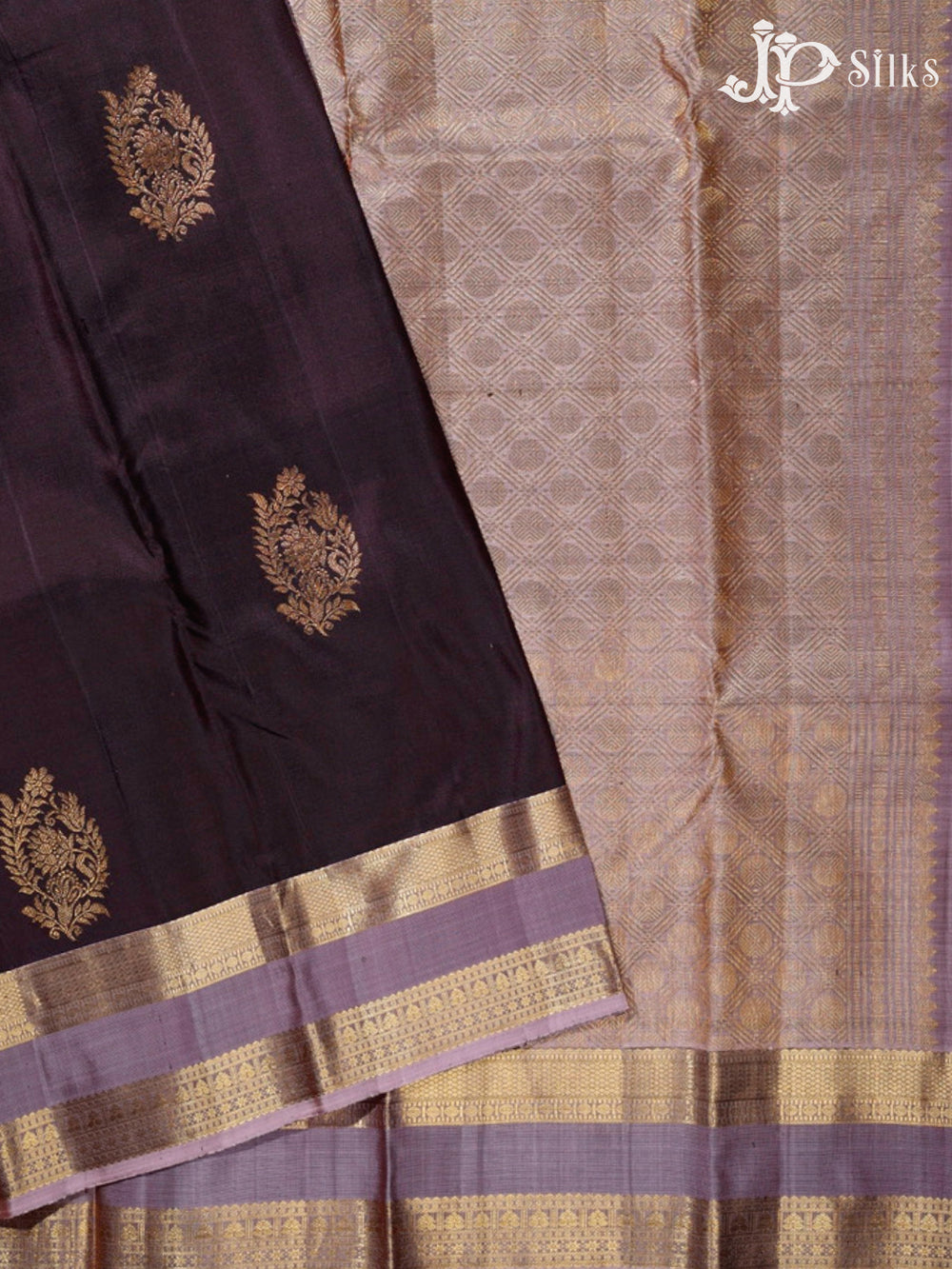 Coffee Brown & Onion Pink Kanchipuram Silk Saree - G691-view2