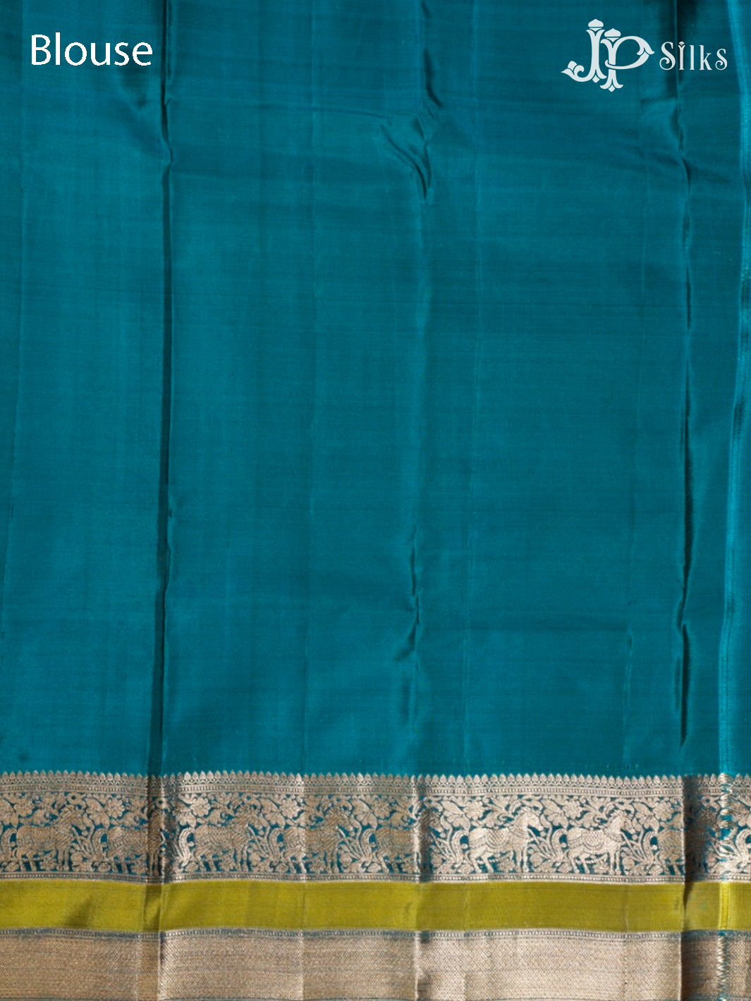 Grey & Rama Green Pure Silk Mix Saree - G348-view7