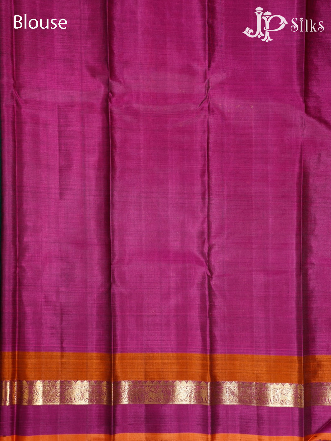 Bottle Green & Magenta Pink Kanchipuram Silk Saree - E5120-view6