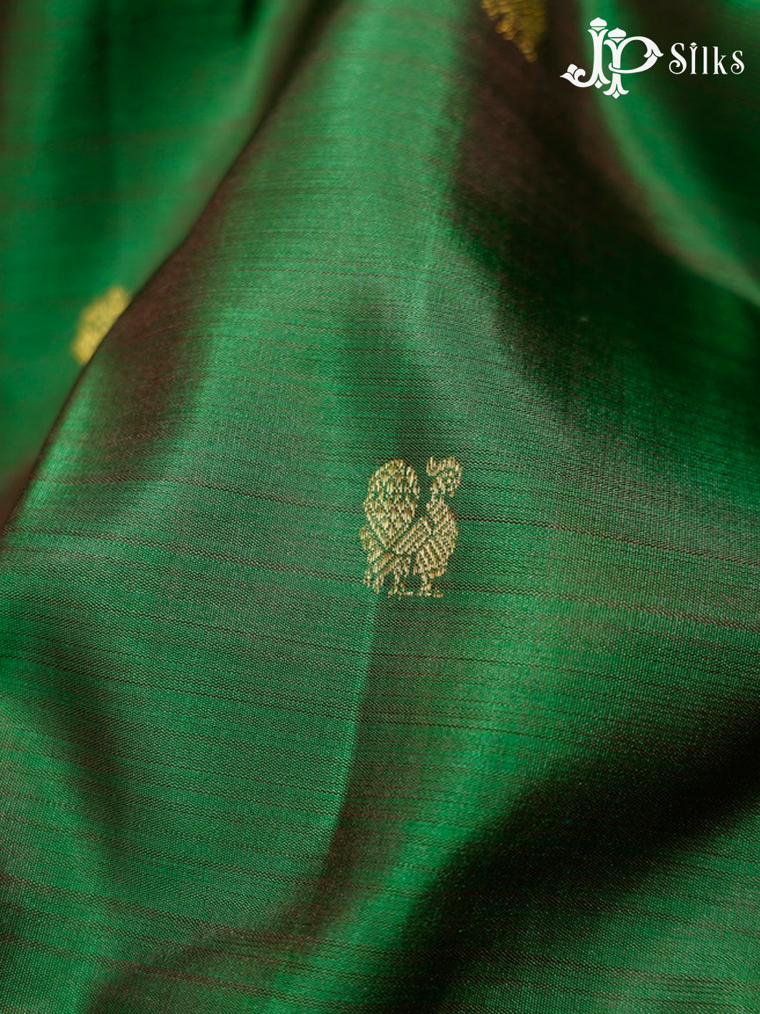 Bottle Green and Pink Kanchipuram Silk Saree - G364 “View5”