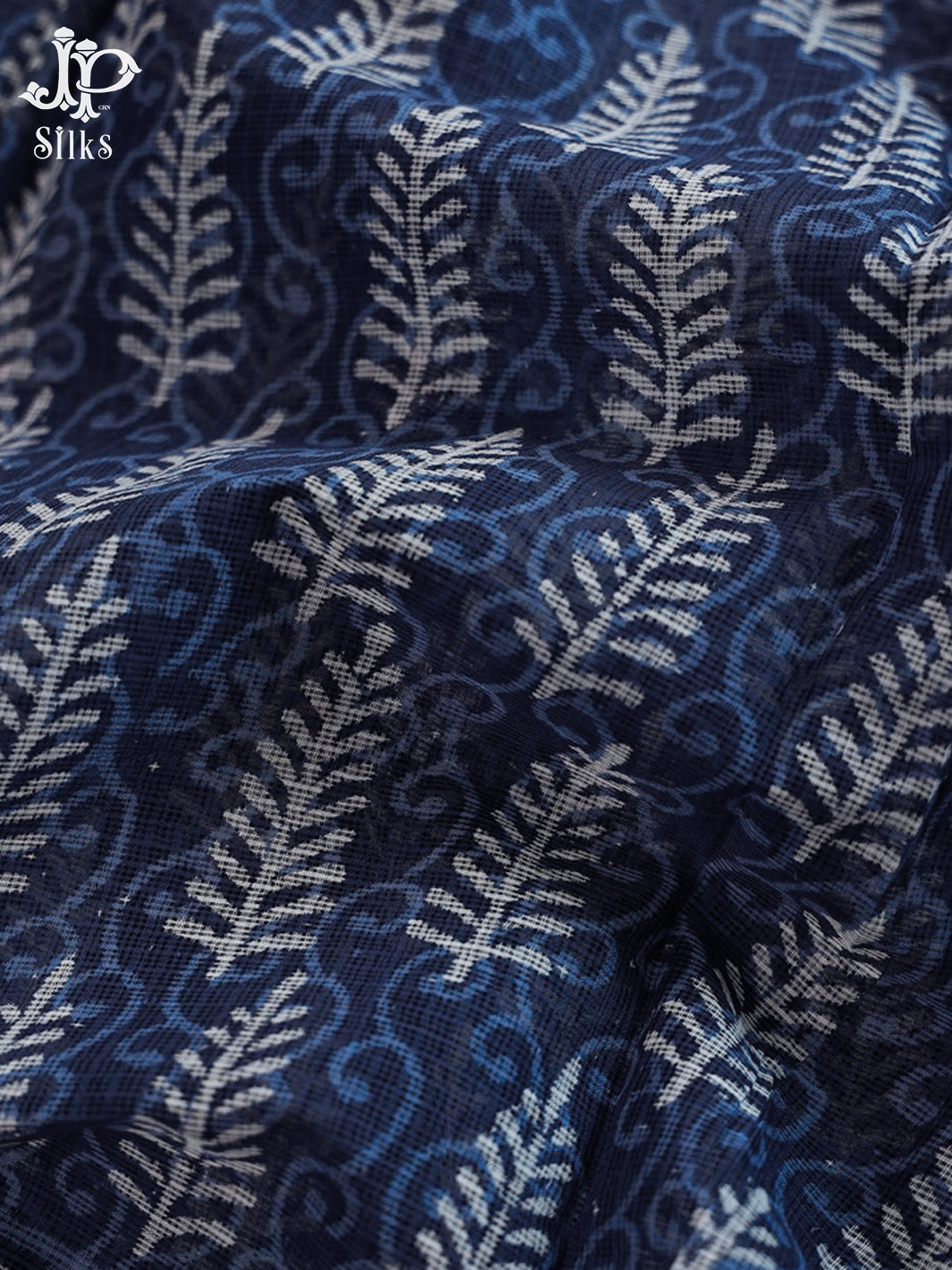 Indigo Blue Kota Cotton Saree - E6548