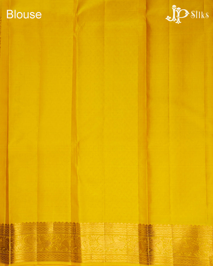 Yellow Kanchipuram Silk Saree - E5000