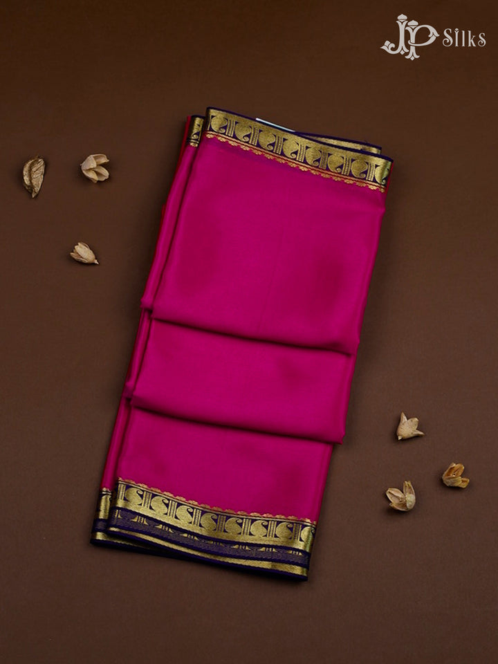 Rani Pink And Purple Mysore Silk Saree - A6314