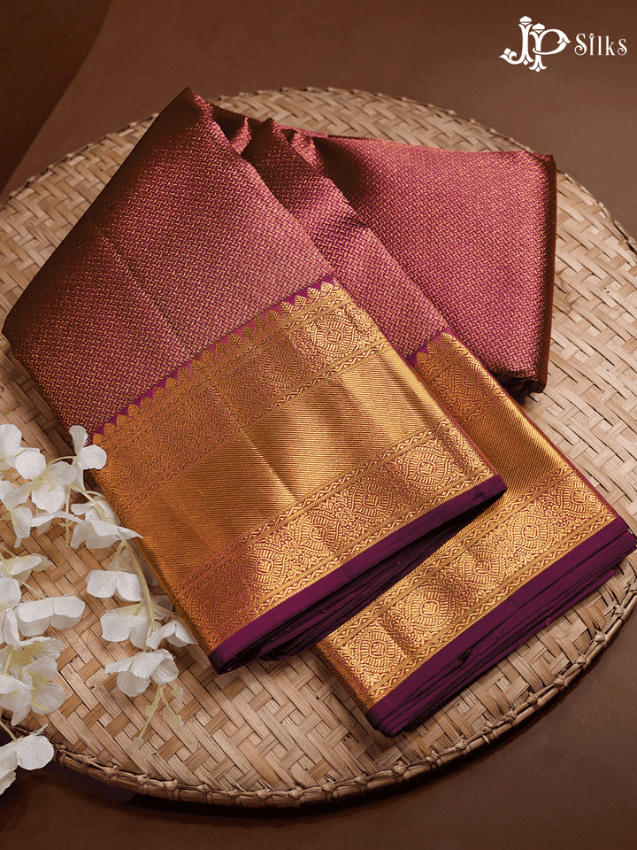 Wine Kanchipuram Silk Saree - G715