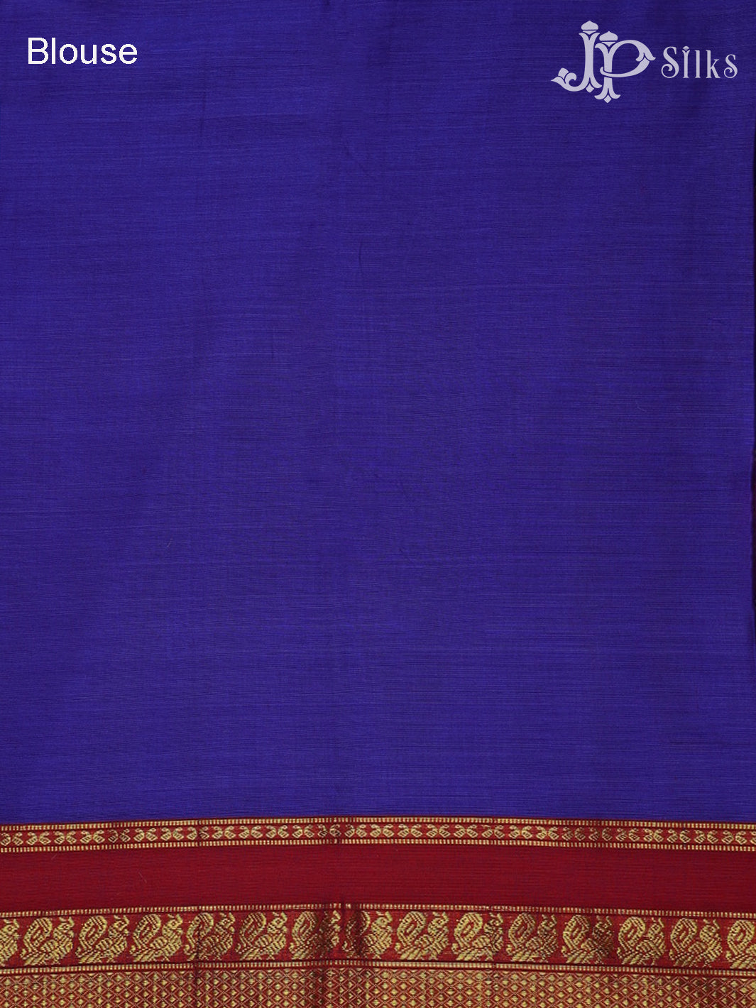 Ink Blue with Maroon Cotton Saree - D10006 - View 6