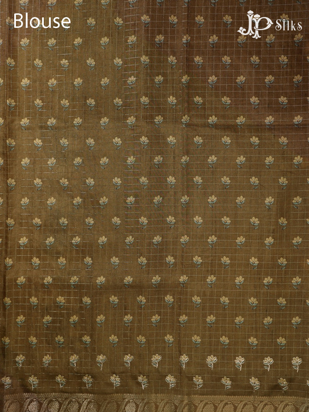 Light Greenish Brown Semi Tussar Saree - G609-view8