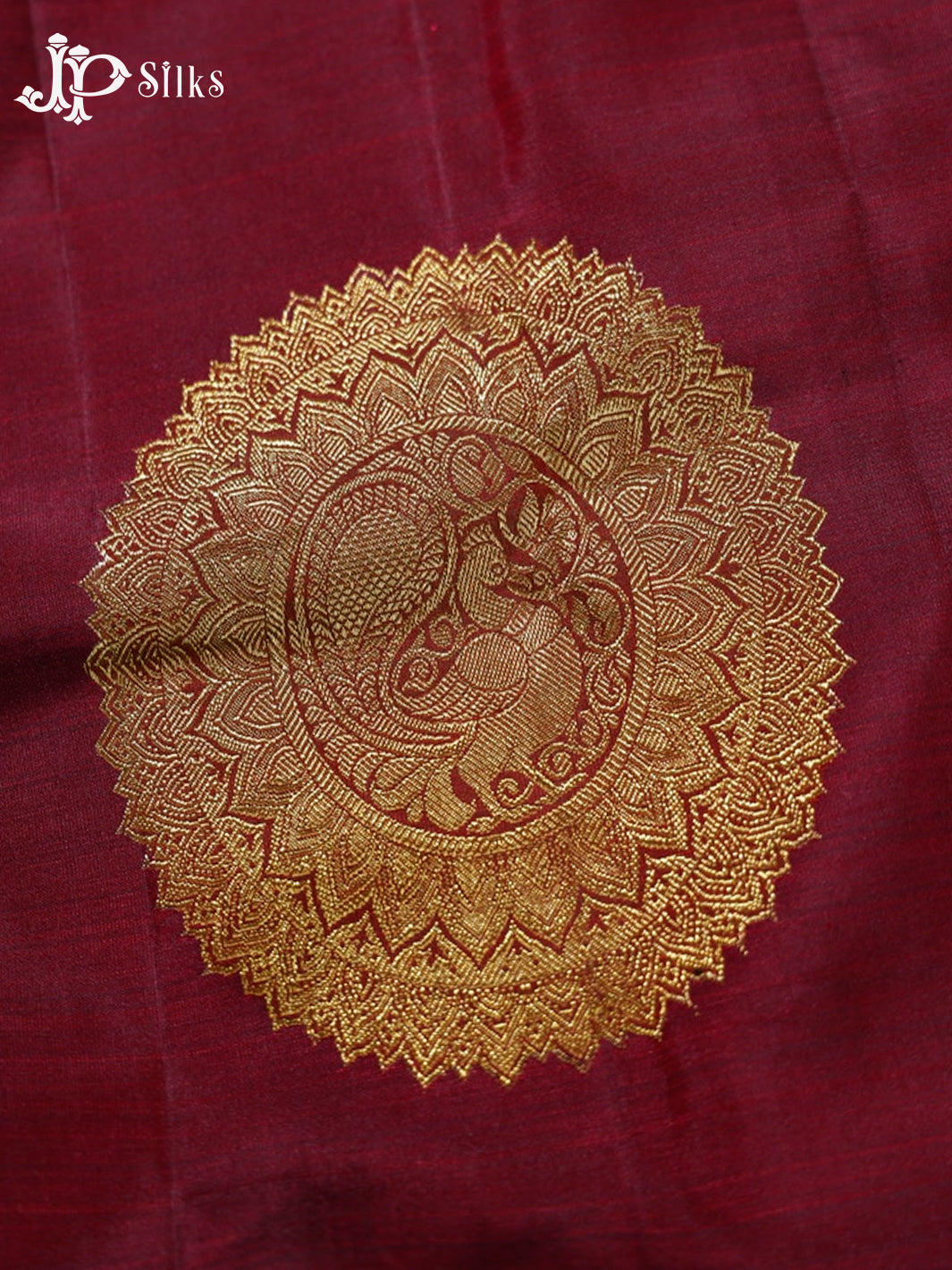 Maroon Borderless Kanchipuram Silk Saree - G422 “view5”