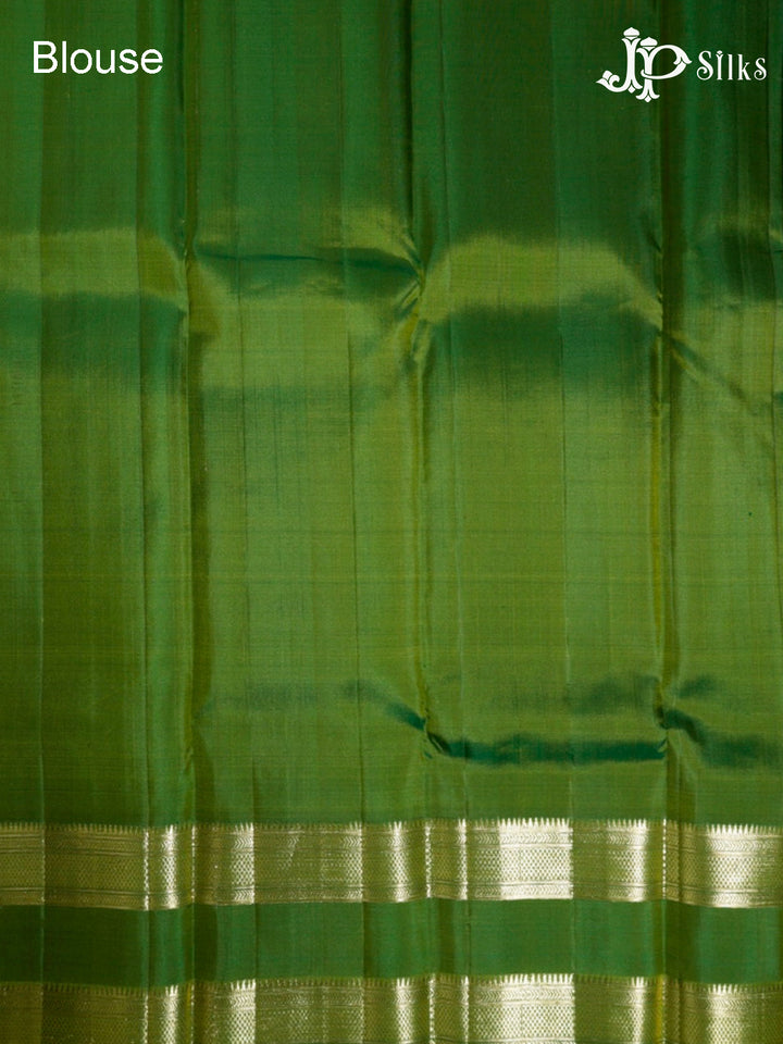 Greyish Green and Leaf Green Kanchipuram Silk Saree - G421