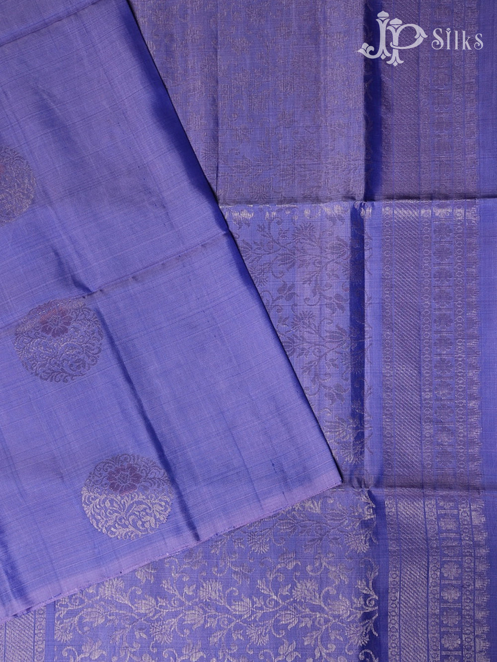 Lavender Blue Soft Silk Saree - E5092 - View 2