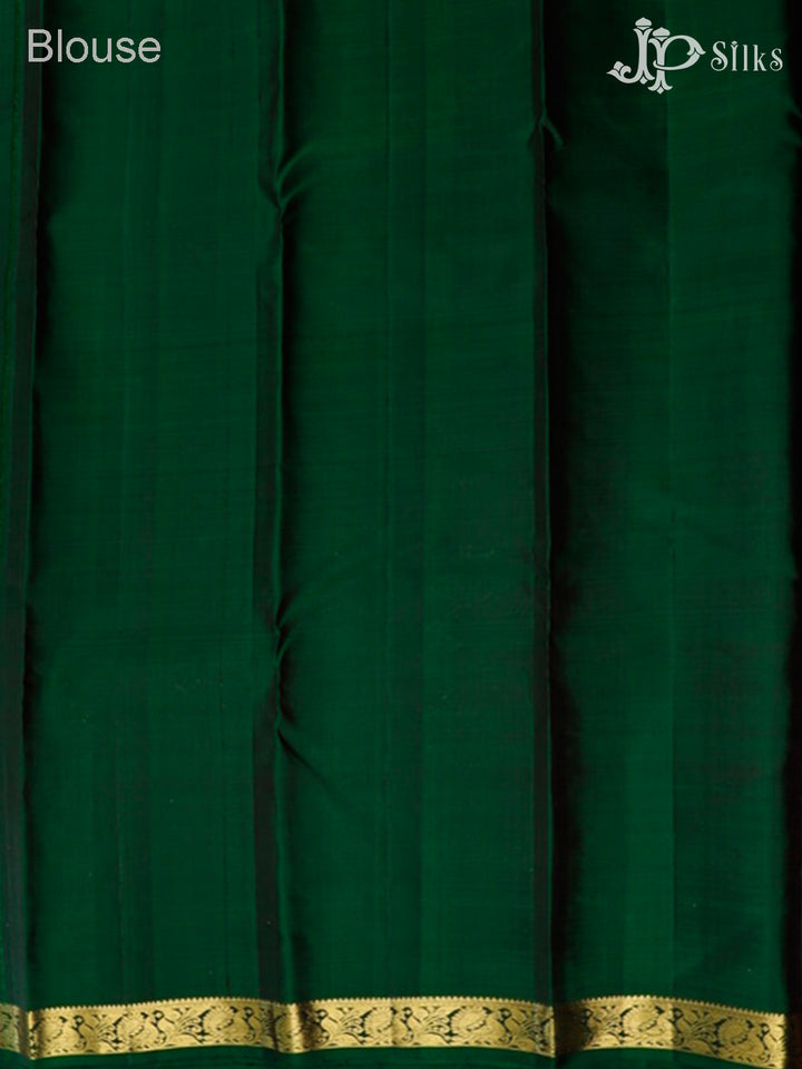 Bottle Green Kanchipuram Pure Silk Saree - F3474