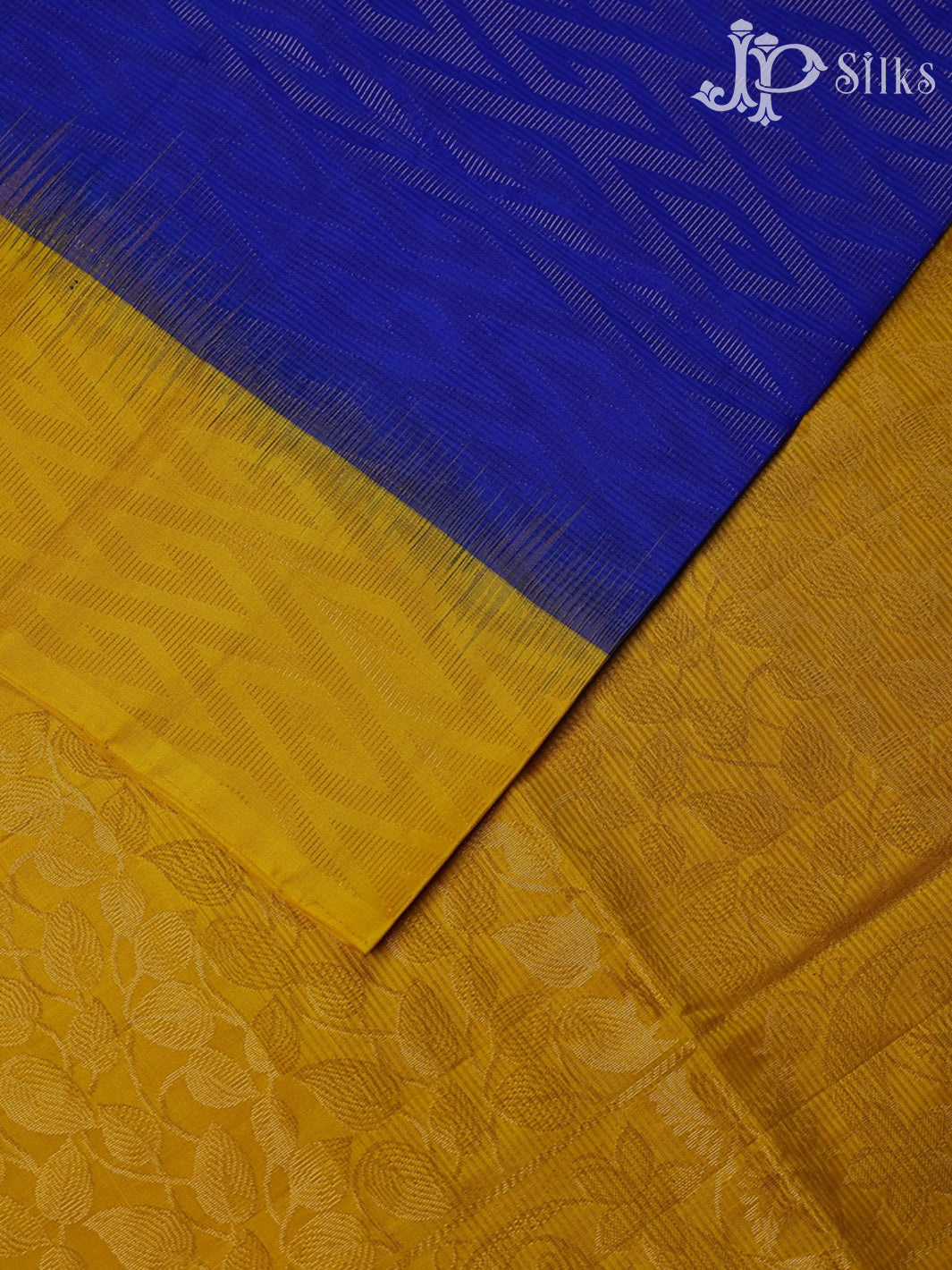 Blue and Yellow Soft Silk Saree - F2354 - View 4