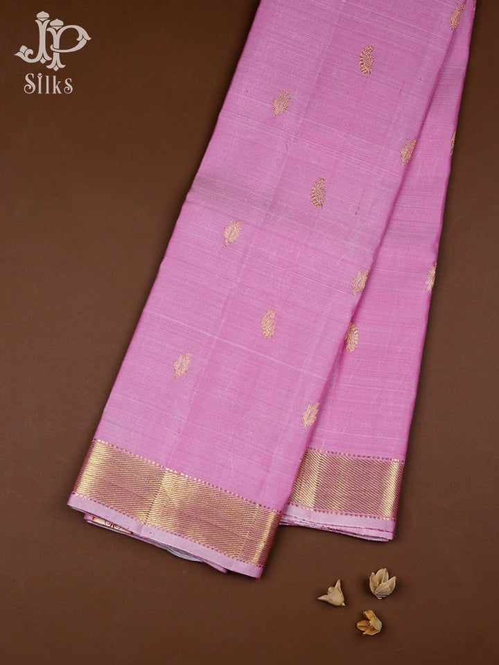 Onion Pink Kanchipuram Silk Saree - D9611