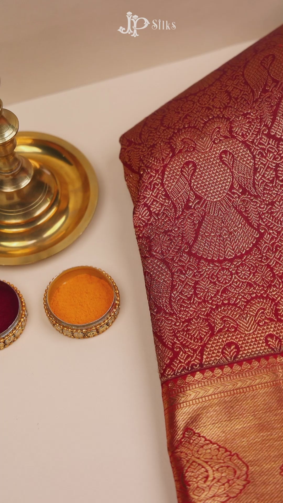 Dark Maroon Bridal Kanchipuram Silk Saree - G209