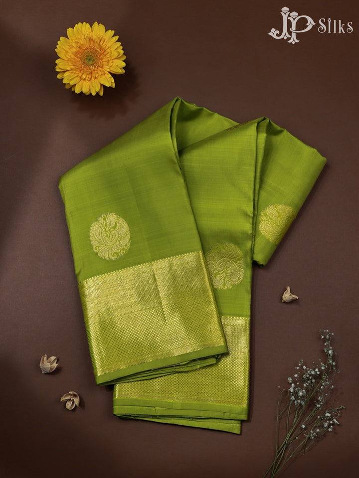 Light Green Kanchipuram Silk Saree - E4701 - View 1