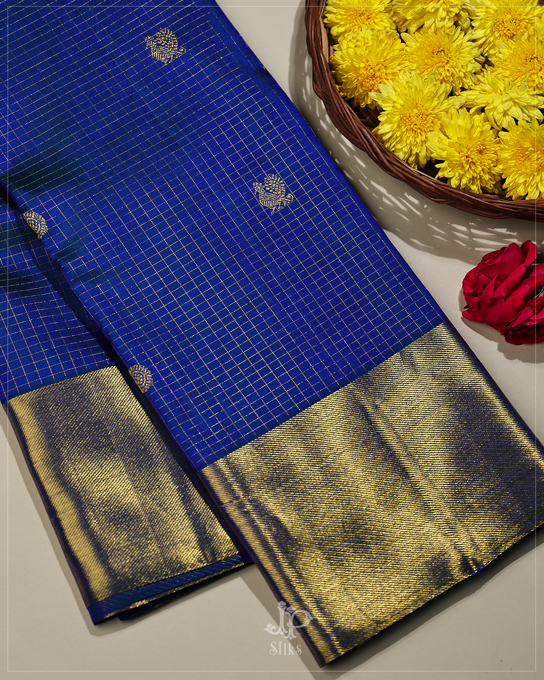 Peacock Blue Kanchipuram Silk Saree - F2337 - View 1