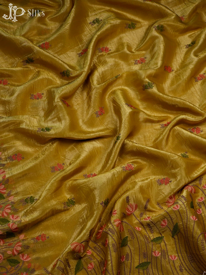 Mustard Organza Saree - E5910