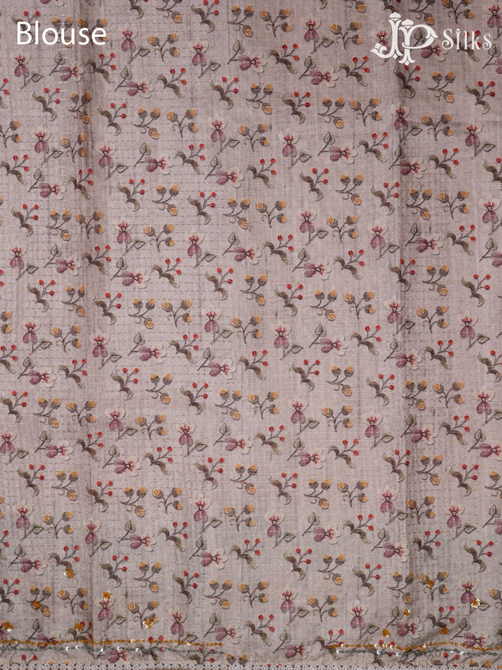 Onion Pink Semi Tussar saree -G611-view8