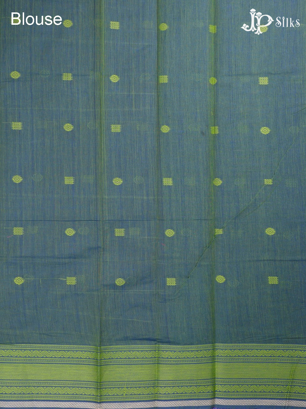 Blue Chettinad Cotton Saree - F2765 “View4”