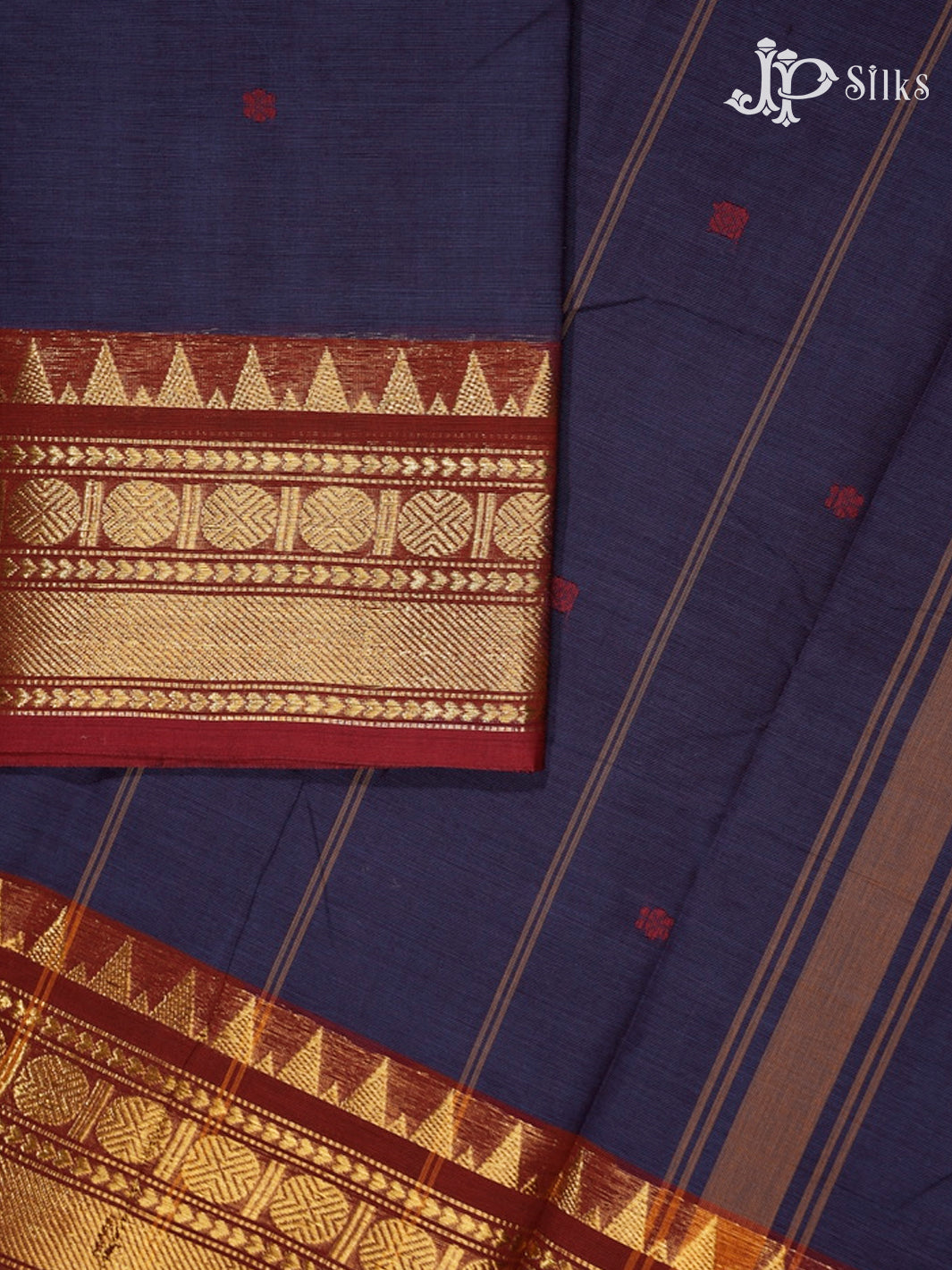 Dark Lavender Theni Cotton Saree - G414 “View3”