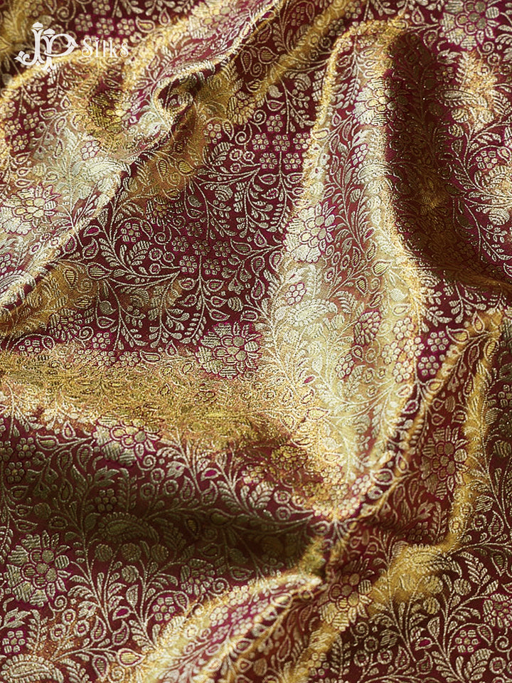 Deep Purple Kanchipuram Silk Saree - G862