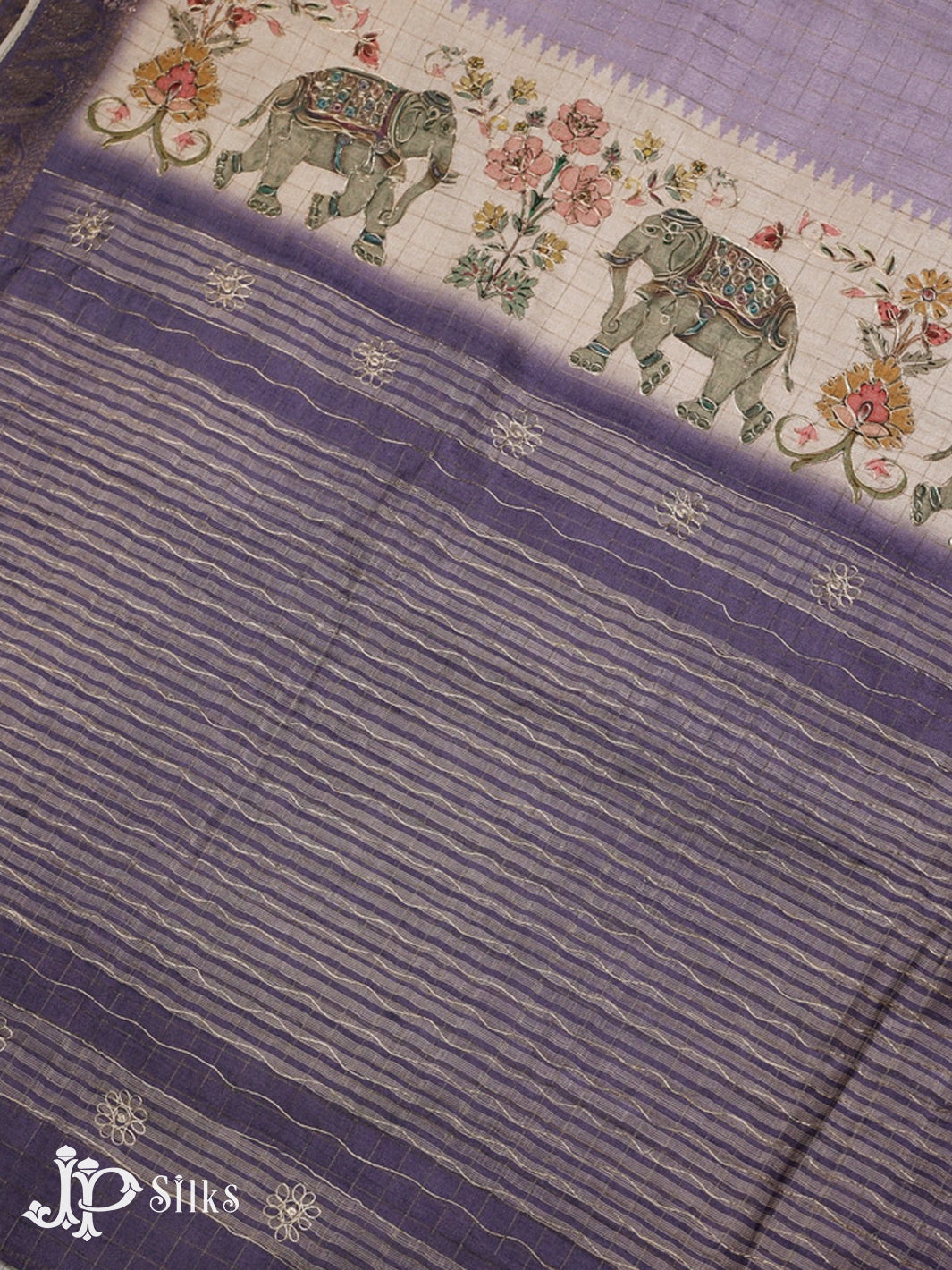 Light Lavender Semi Tussar Saree - G607-view7