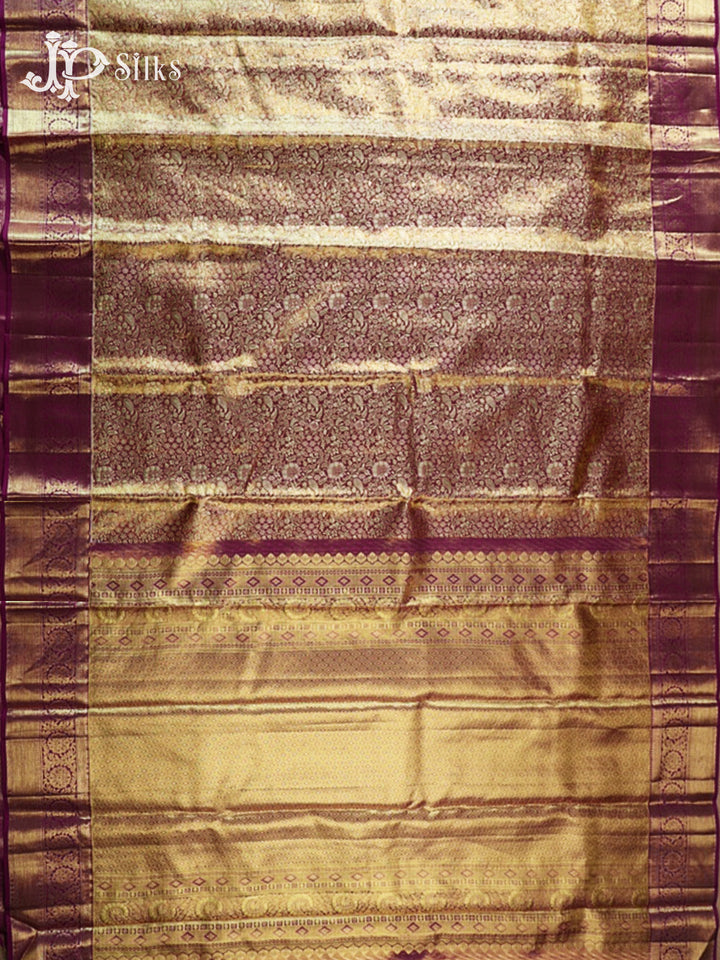Deep Purple Kanchipuram Silk Saree - G862