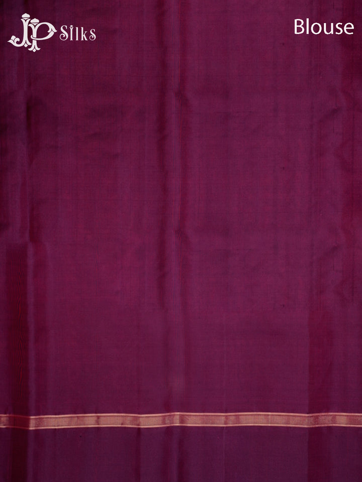 Rust Orange & Deep Purple Soft Silk Saree - G822-view7
