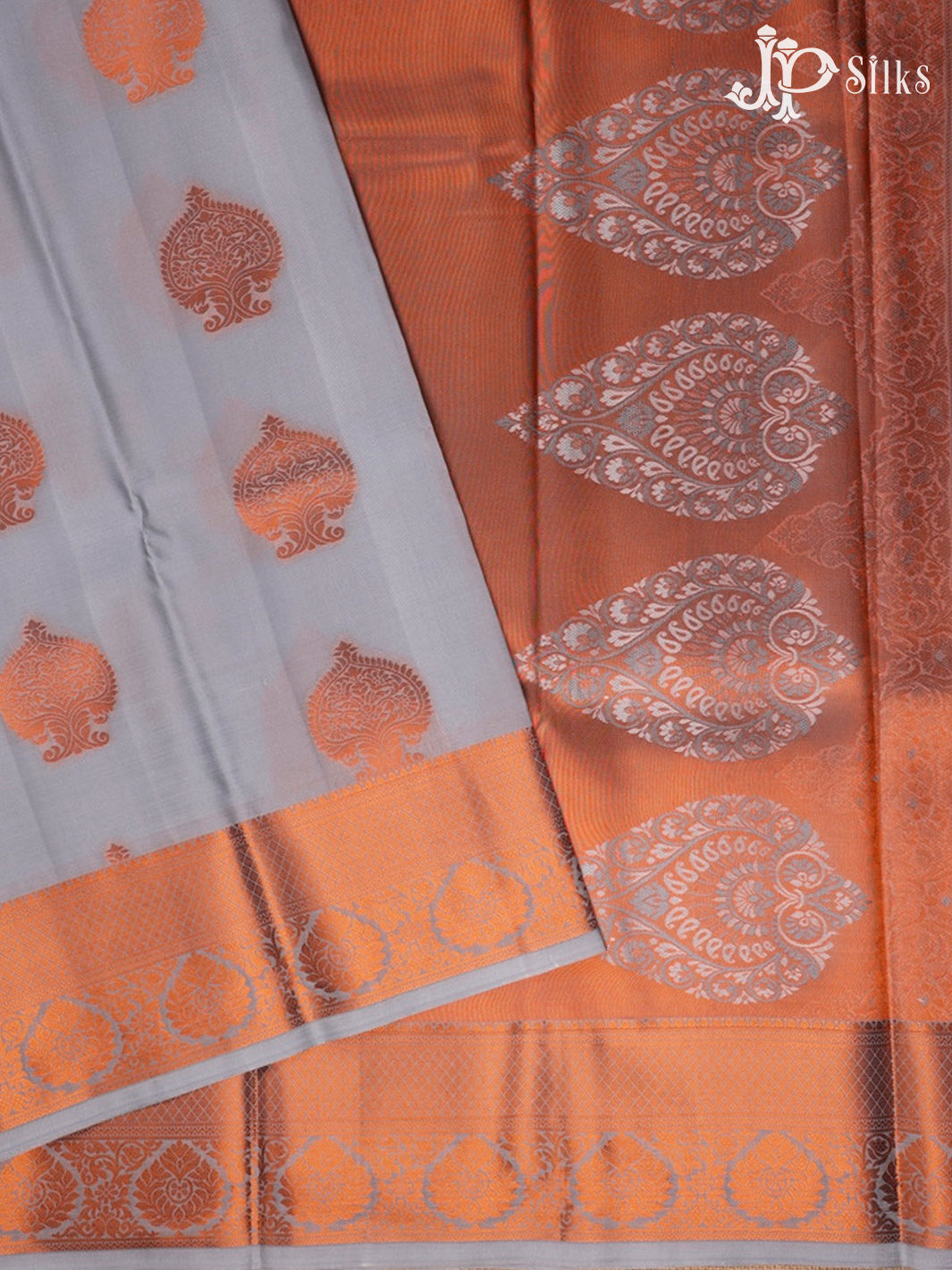 Grey Art Silk Saree - E1061